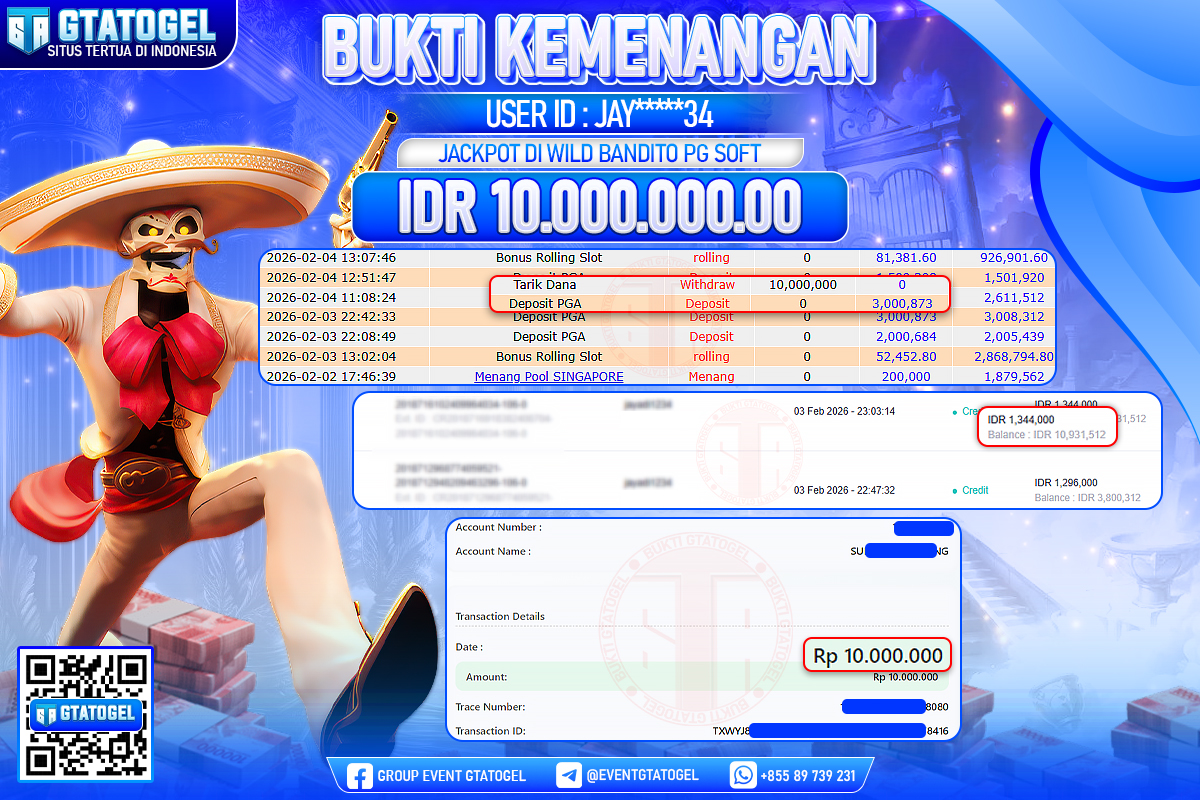 BUKTI KEMENANGAN GTATOGEL NEW ( TGL 05 - 02 - 2026 ) V1