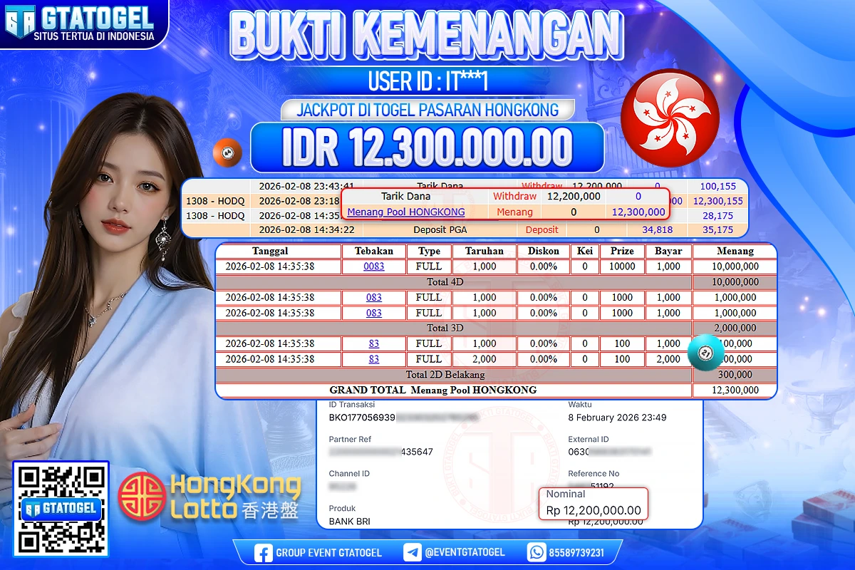 BUKTI KEMENANGAN GTATOGEL NEW ( TGL 09 - 02 - 2026 ) V2