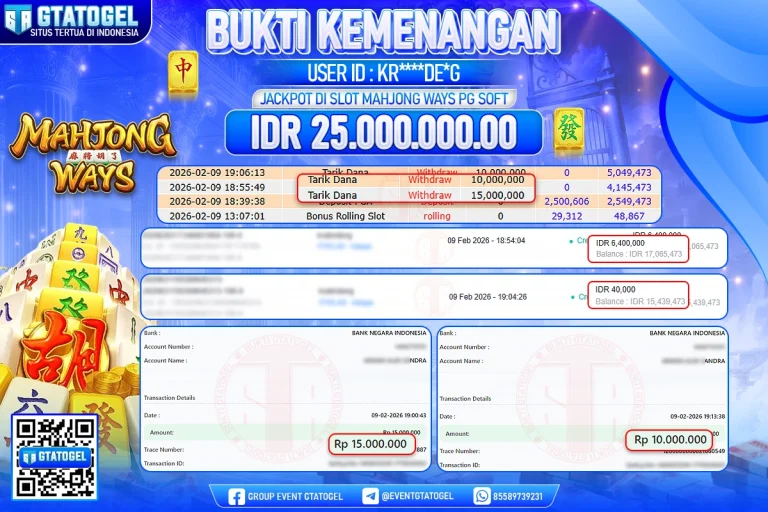 BUKTI KEMENANGAN GTATOGEL NEW ( TGL 10 - 02 - 2026 ) V5