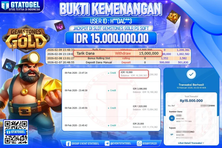 BUKTI KEMENANGAN GTATOGEL NEW ( TGL 10 - 02 - 2026 ) V6