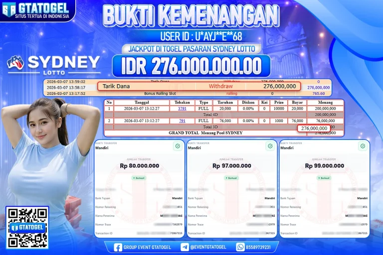 BUKTI KEMENANGAN GTATOGEL NEW ( TGL 07 - 03 - 2026 ) V2