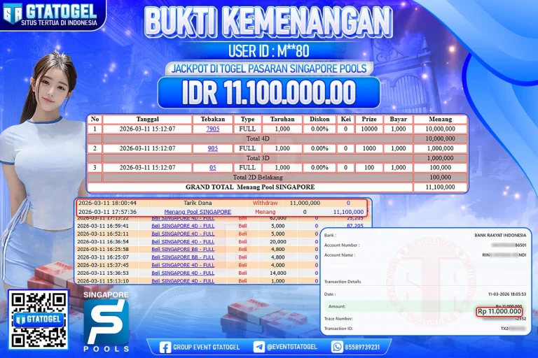 BUKTI KEMENANGAN GTATOGEL NEW ( TGL 11 - 03 - 2026 ) V1
