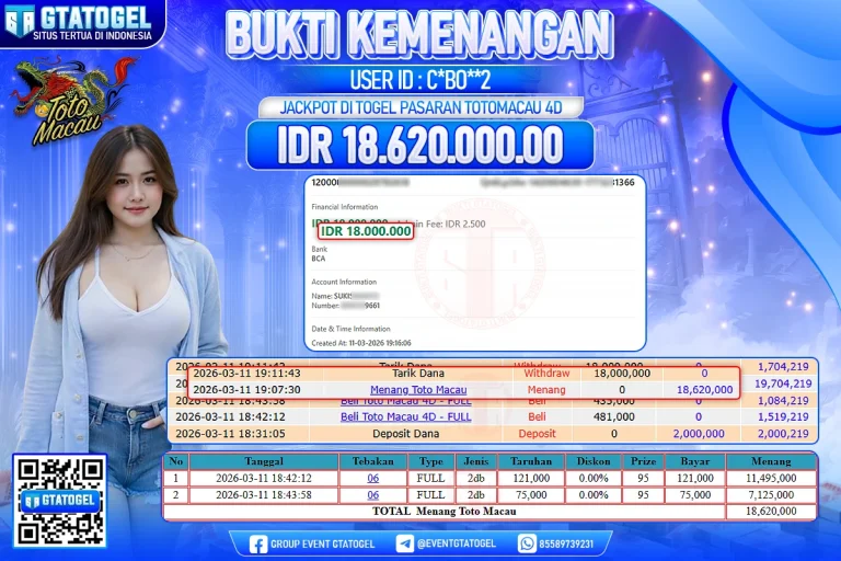 BUKTI KEMENANGAN GTATOGEL NEW ( TGL 11 - 03 - 2026 ) V2