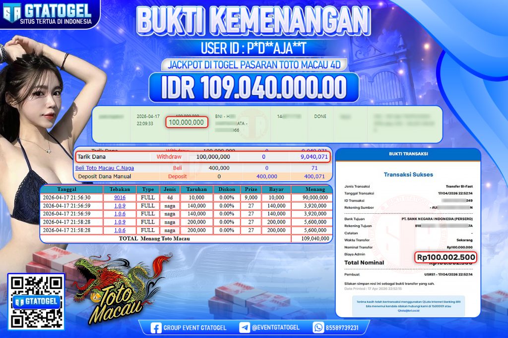 JACKPOT TOTO MACAU